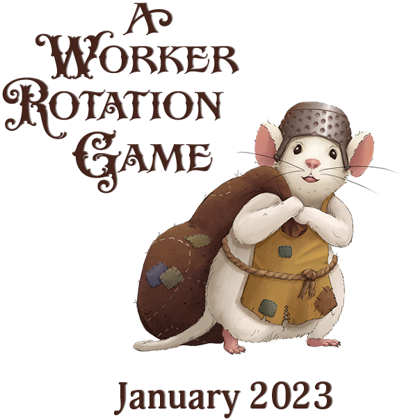 A worker rotation game. January 2023.