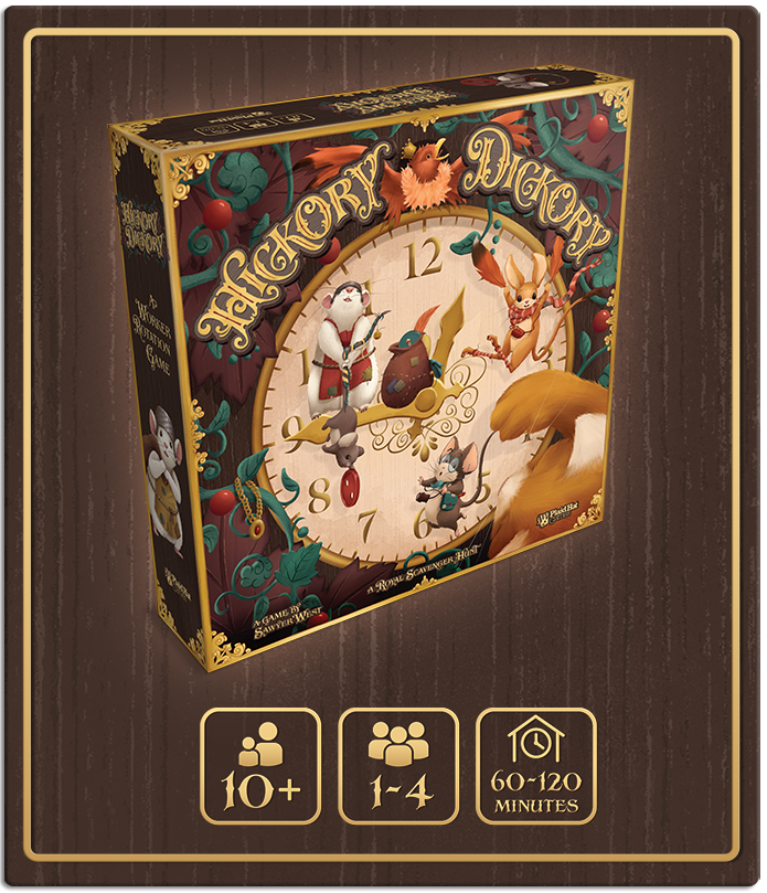Hickory Dickory box. $59.95. Ages 10+. 1-4 players. 60-120 minutes.